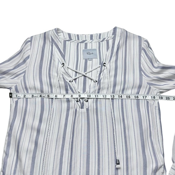 Rails | Women | Grace White Patriot Stripe Lace Up Top | Size Small - Picture 5 of 11